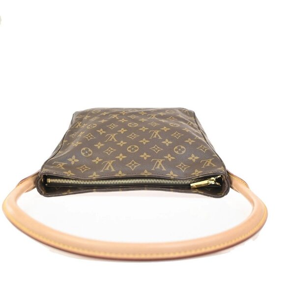 LOUIS VUITTON Logo Looping GM Shoulder Bag Monogram Leather Brown M51145 26RL728 - Picture 5 of 15